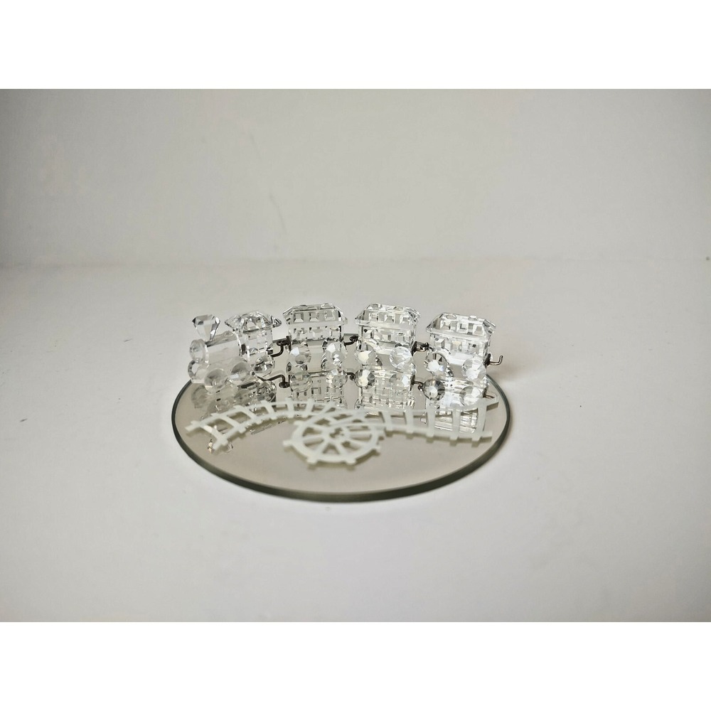 Swarovski Crystal train with‎ track mirror miniature When we were young